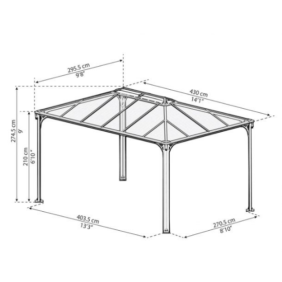 Imagine Gazebo Martinique 3 X 4.3    - Canopia