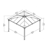Imagine Pavilion grădină, Gazebo Palermo 3.6x3.6x3 m - Canopia