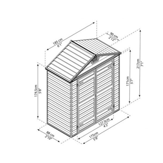 Imagine Casuta gradina Skylight 6X3  - Canopia, GRI