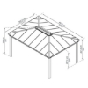 Imagine Pavilion grădină, Gazebo Dallas 3.6x5x2.7 m - Canopia