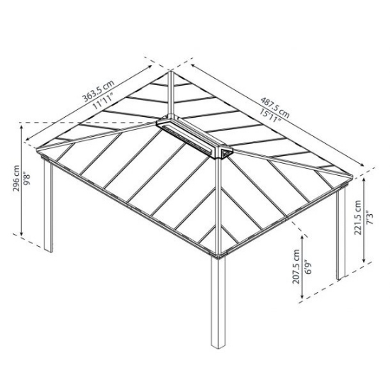 Imagine Gazebo Dallas 3.6 X 5   - Canopia