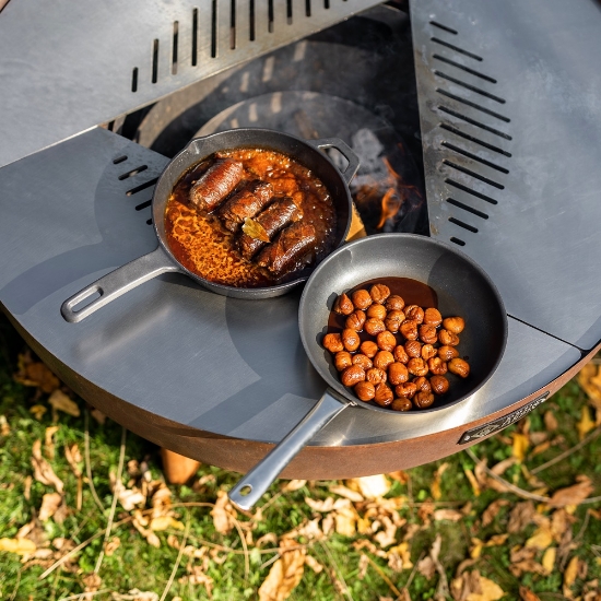 Imagine Vatra de Foc pentru Gradina TRIA Rust – Semineu si Gratar Plancha, 98 cm