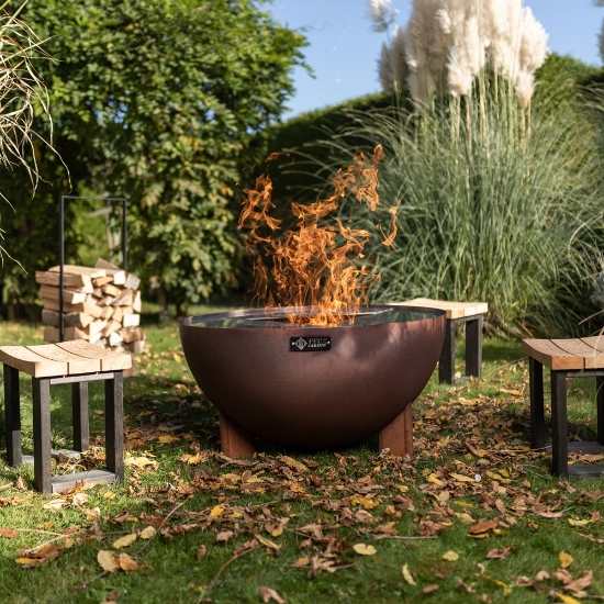 Imagine Semineu de exterior cu plita, Tria Rust, Feu du Jardin