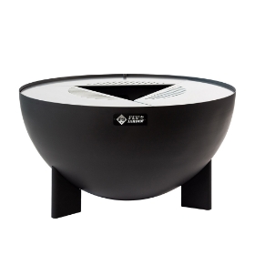 Imagine Vatra de Foc pentru Gradina TRIA Black – Semineu si Gratar Plancha, 98 cm