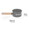 Imagine Cratita neagra emailata cu maner 0.5 l
