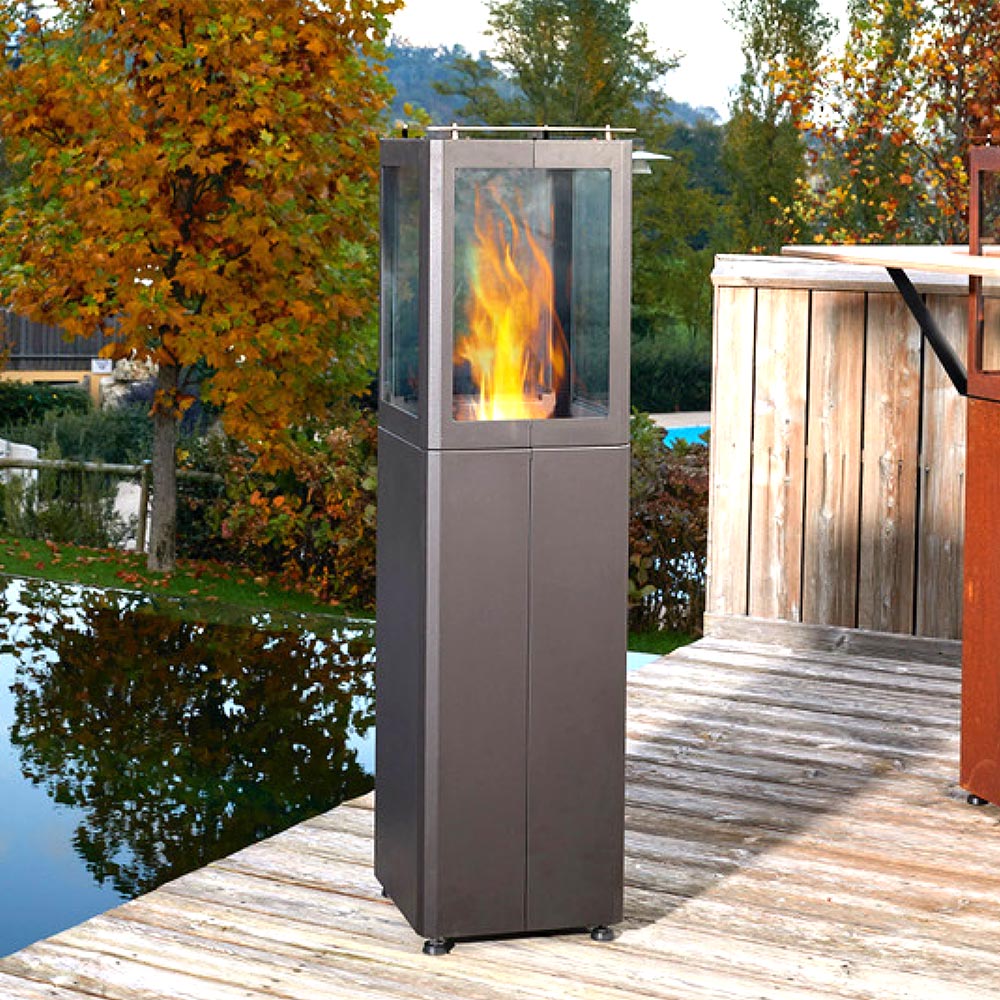 GrillStore. Incalzitor terasa pe peleti, QUBE, Primato-Negru