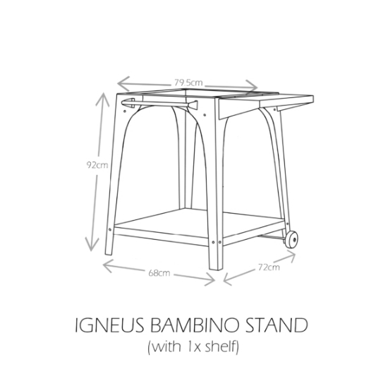 Imagine Standuri pentru cuptoare Pizza Igneus cu 2 laterale incluse-Pro 750