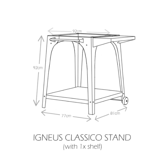 Imagine Standuri pentru cuptoare Pizza Igneus cu 2 laterale incluse-Pro 750