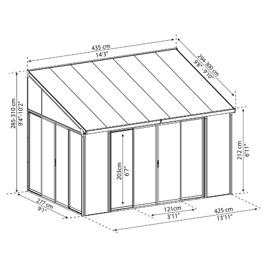 Imagine Gradina de iarna SanRemo 3x4m - Canopia, GRI