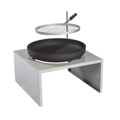 Imagine Vatră de foc Modern cu grilă de grătar, Feu du Jardin