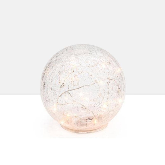 Imagine Sfera luminoasa decorativa, 20 leduri, 15x14cm, Sticla transparenta, Luca Lighting