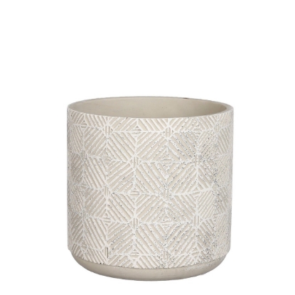 Imagine Ghiveci rotund gri deschis, Jana, 18x18 cm, Mica Decorations