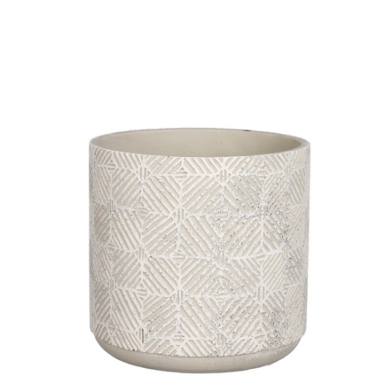 Imagine Ghiveci rotund gri deschis, Jana, 18x18 cm, Mica Decorations