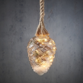 Imagine Con luminos cu frânghie, 15 led-uri, decor festiv rustic, 15x95cm Luca Lighting