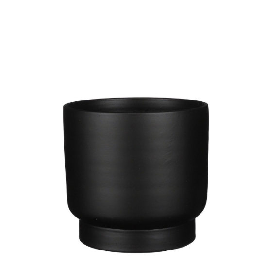 Imagine Ghiveci cilindric, negru, Riva, H20 x Ø22 cm