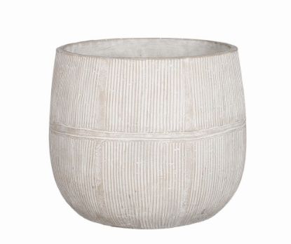 Imagine GHIVECI ROTUND GRI, OLAF  H20 cm  D22,5 cm