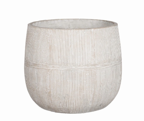 Imagine GHIVECI ROTUND GRI, OLAF  H20 cm  D22,5 cm