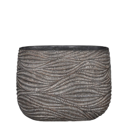 Imagine Ghiveci oval, maro, Hendrick, 28x16x21cm