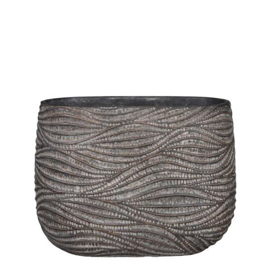 Imagine Ghiveci oval, maro, Hendrick, 28x16x21cm