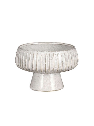 Imagine Bol decorativ cu picior, alb, LACY
