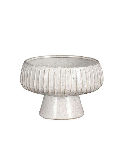 Imagine Bol decorativ cu picior, alb, LACY