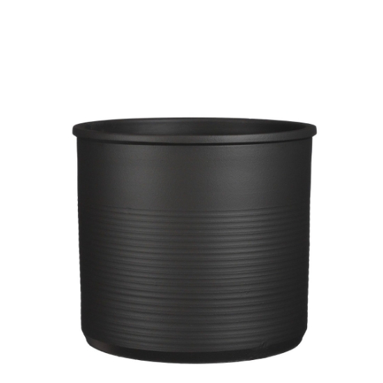 Imagine Ghiveci cilindric gri inchis, H29 x Ø32 cm, Momo