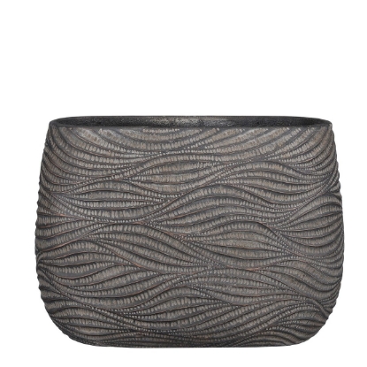 Imagine Ghiveci oval, maro, Hendrick, 42x20x30cm