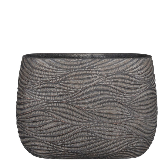 Imagine Ghiveci oval, maro, Hendrick, 42x20x30cm
