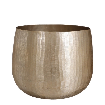 Imagine Ghiveci decorativ Rista, 29x29x25 cm, Aluminiu, Auriu, House of Seasons