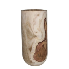 Imagine Vaza decorativa din lemn de paulownia, Pia, 30x65 cm, Mica Decorations