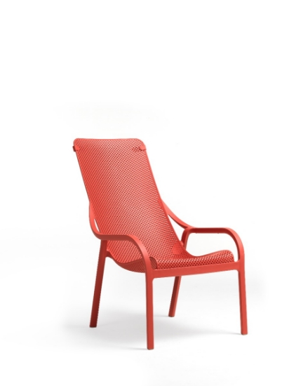 Imagine Scaun tip sezlong Net Lounge - Rosu Coral, Nardi
