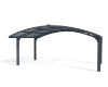 Imagine Carport auto  Arizona Wave 6 X 5 dublu-policarbonat cu acoperis arcuit- Canopia