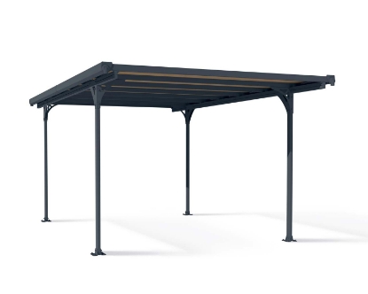 Imagine Carport auto Verona 5000 dublu-policarbonat cu acoperis plat - Canopia