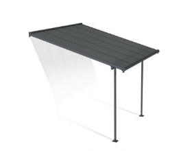 Imagine Copertina terasa Capri 314 × 295–299 × 260–305 cm aluminiu GRI inchis - Canopia