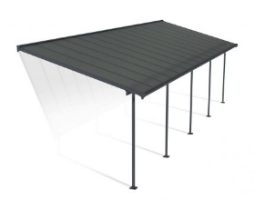 Imagine Copertina terasa Capri 924 × 295–299 × 260–305 cm aluminiu GRI inchis - Canopia