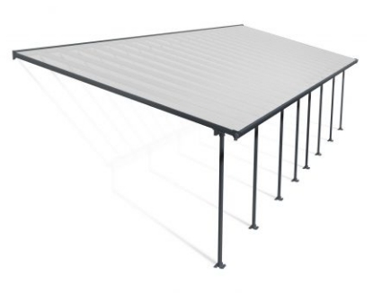 Imagine Copertina terasa Feria 4 X 12.12 aluminiu, GRI transparent - Canopia