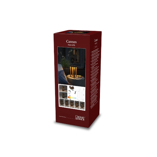 Imagine Lampa decorativa de exterior USB Cannes, aramiu, 42cm