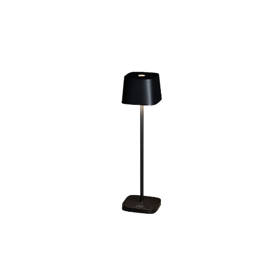 Imagine Lampa de masa cu USB, Mini Capri, negru, 7x25 cm