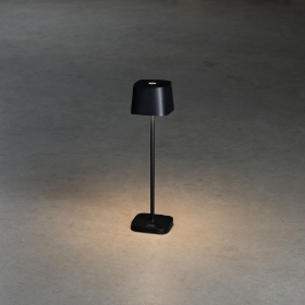 Imagine Lampa de masa cu USB, Mini Capri, negru, 7x25 cm