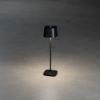 Imagine Lampa de masa cu USB, Mini Capri, negru, 7x25 cm