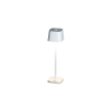 Imagine Lampa de masa cu USB, Mini Capri, crem-alb, 7x25 cm