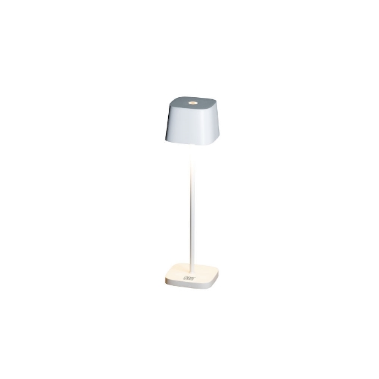 Imagine Lampa de masa cu USB, Mini Capri, crem-alb, 7x25 cm