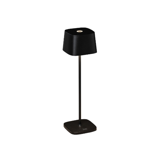 Imagine Lampa de masa cu USB, Capri, negru, 10x36 cm