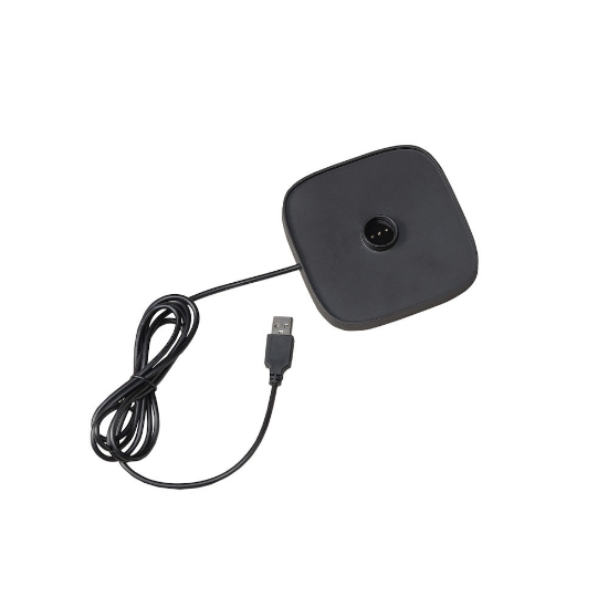 Imagine Lampa de masa cu USB, Capri, negru, 10x36 cm