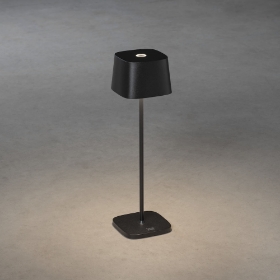 Imagine Lampa de masa cu USB, Capri, negru, 10x36 cm