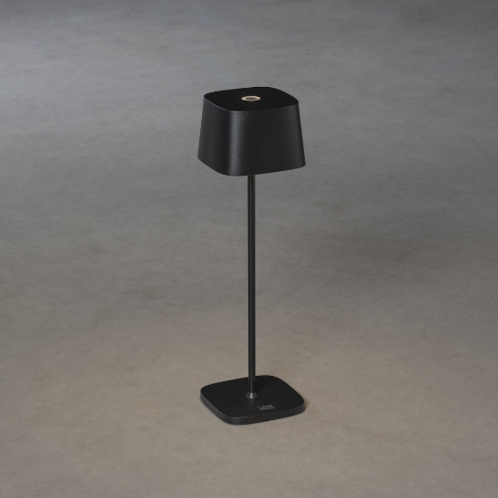 Imagine Lampa de masa cu USB, Capri, negru, 10x36 cm