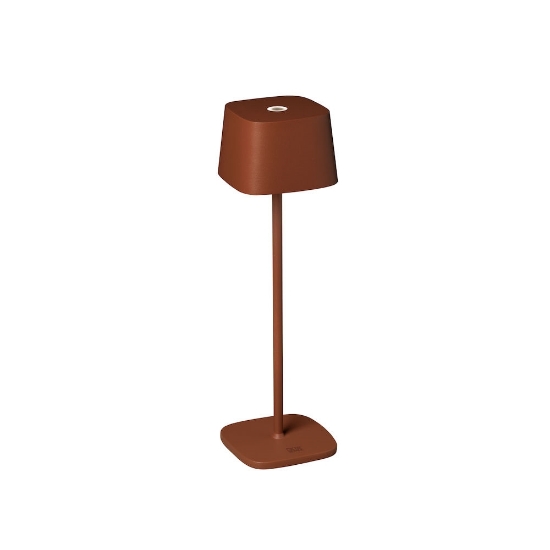 Imagine Lampa de masa cu USB, Capri, teracotta, 10x36 cm 