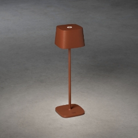 Imagine Lampa de masa cu USB, Capri, teracotta, 10x36 cm 