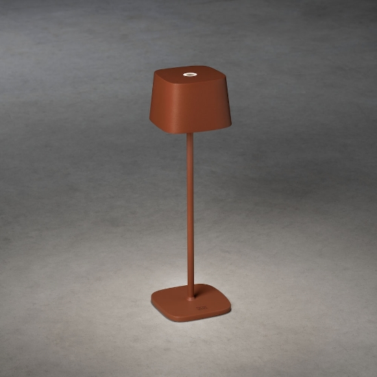 Imagine Lampa de masa cu USB, Capri, teracotta, 10x36 cm 