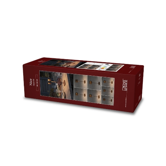Imagine Lampa de masa cu USB, Nice, aramiu, 10×36 cm